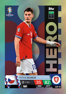 Patrik Schick Czech Republic Topps Match Attax EURO 2024 Hero #CZE18
